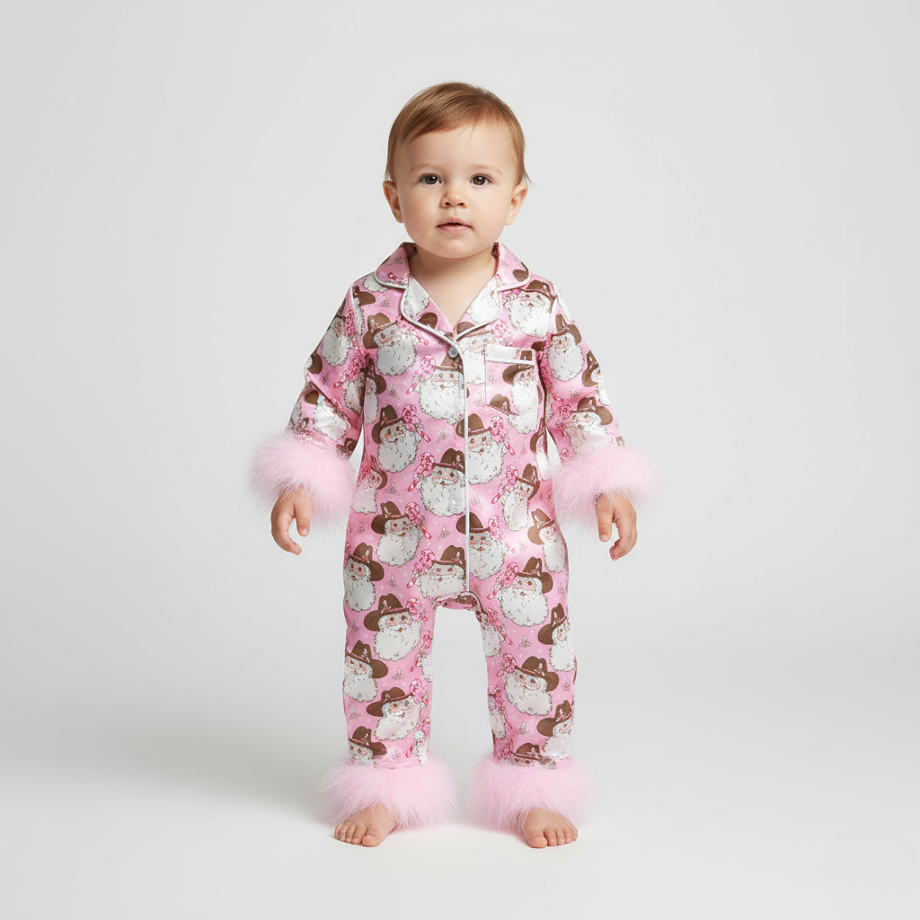 Pyjama Bébé Noël – Ensemble Festif avec Motifs d’Hiver