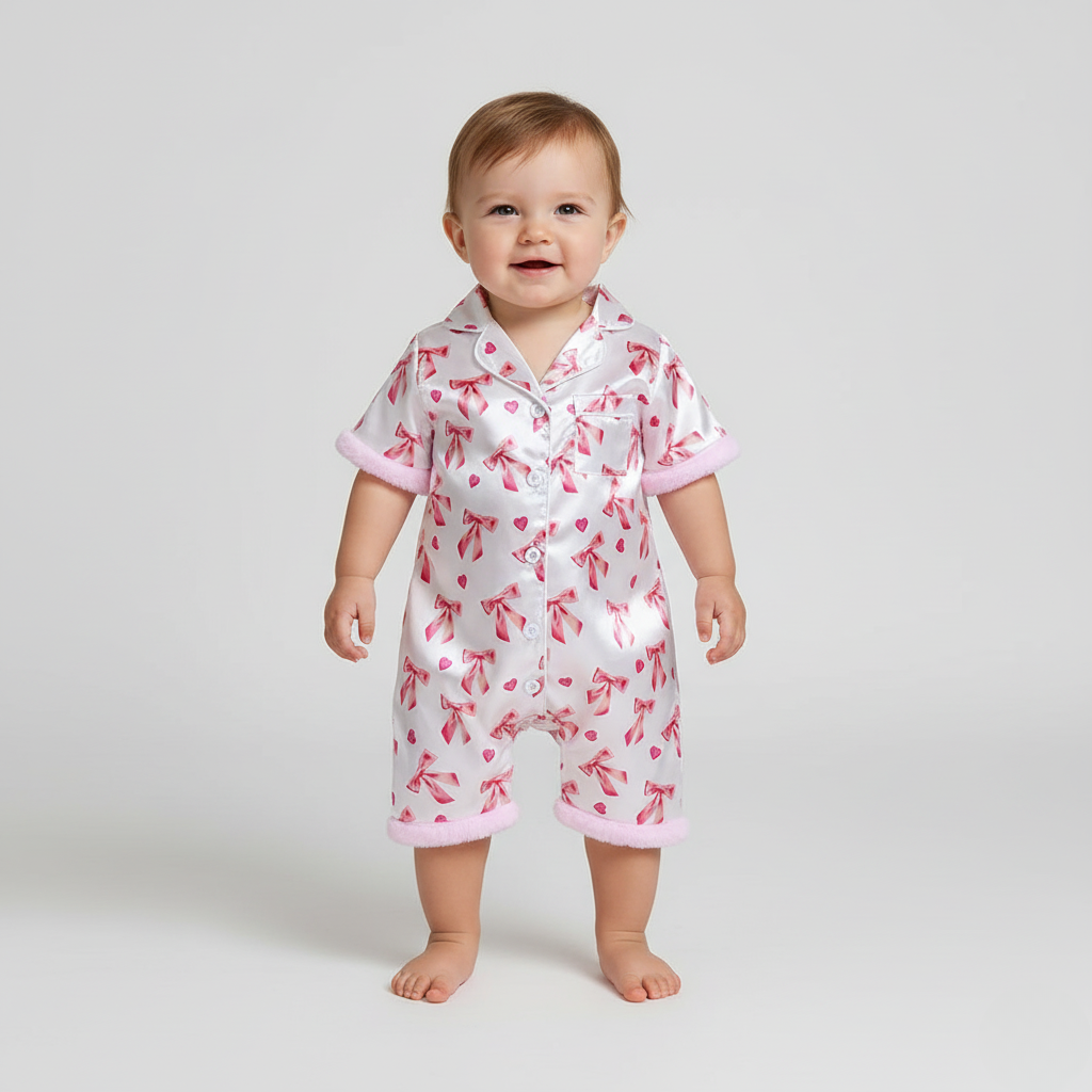 Pyjama Bébé Fête de Noël – Combinaison Douce à Motifs Festifs