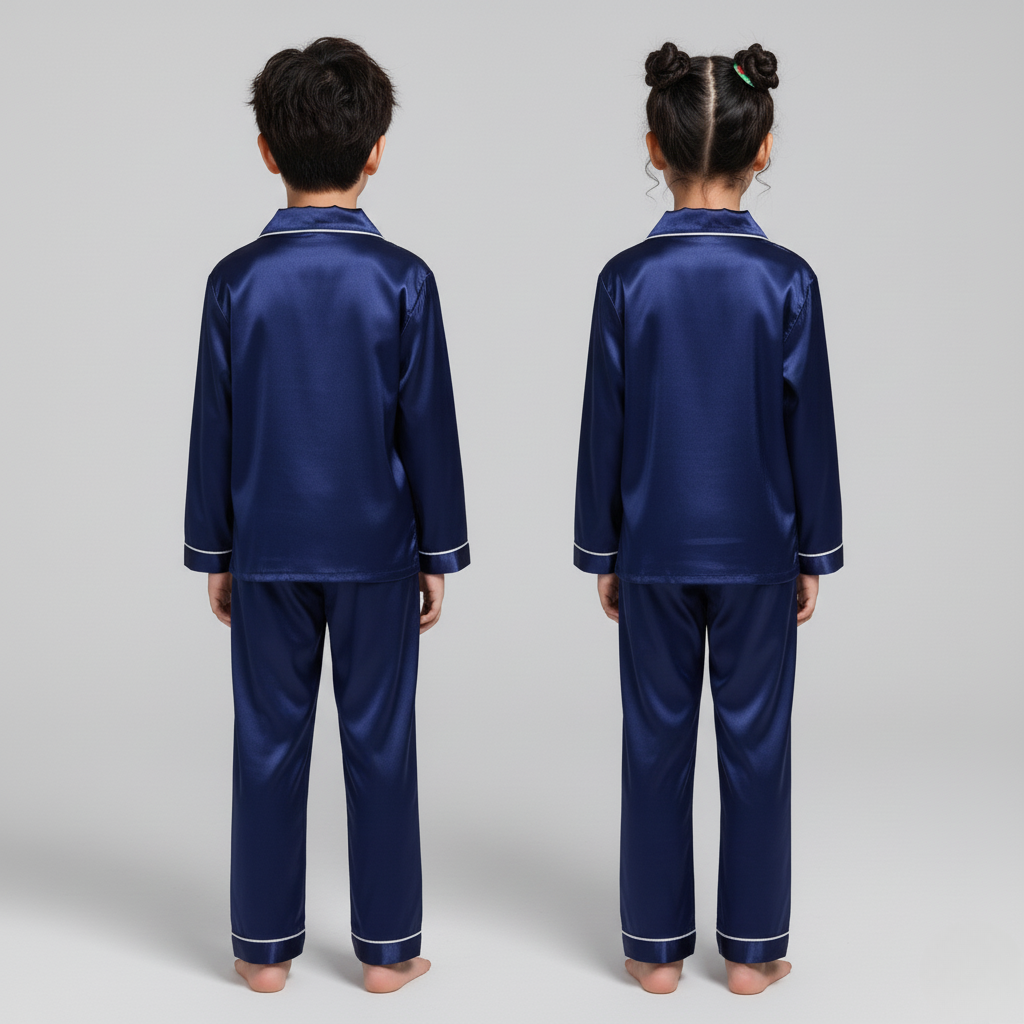 Pyjama Satin Enfant – Ensemble Élégant et Confortable