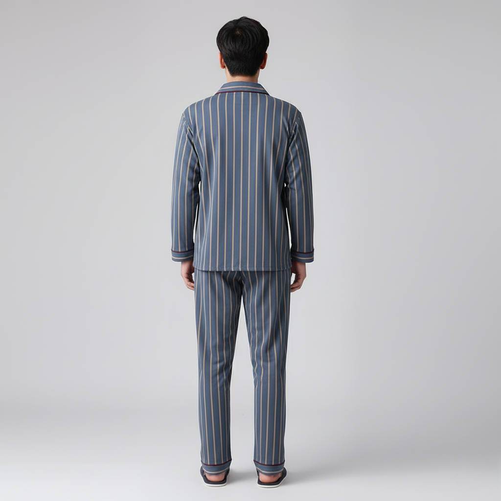 Pyjama Rayé Homme – Ensemble Élégant et Confortable