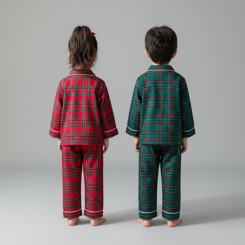 Pyjama Carreaux Enfant – Ensemble Classique Confortable
