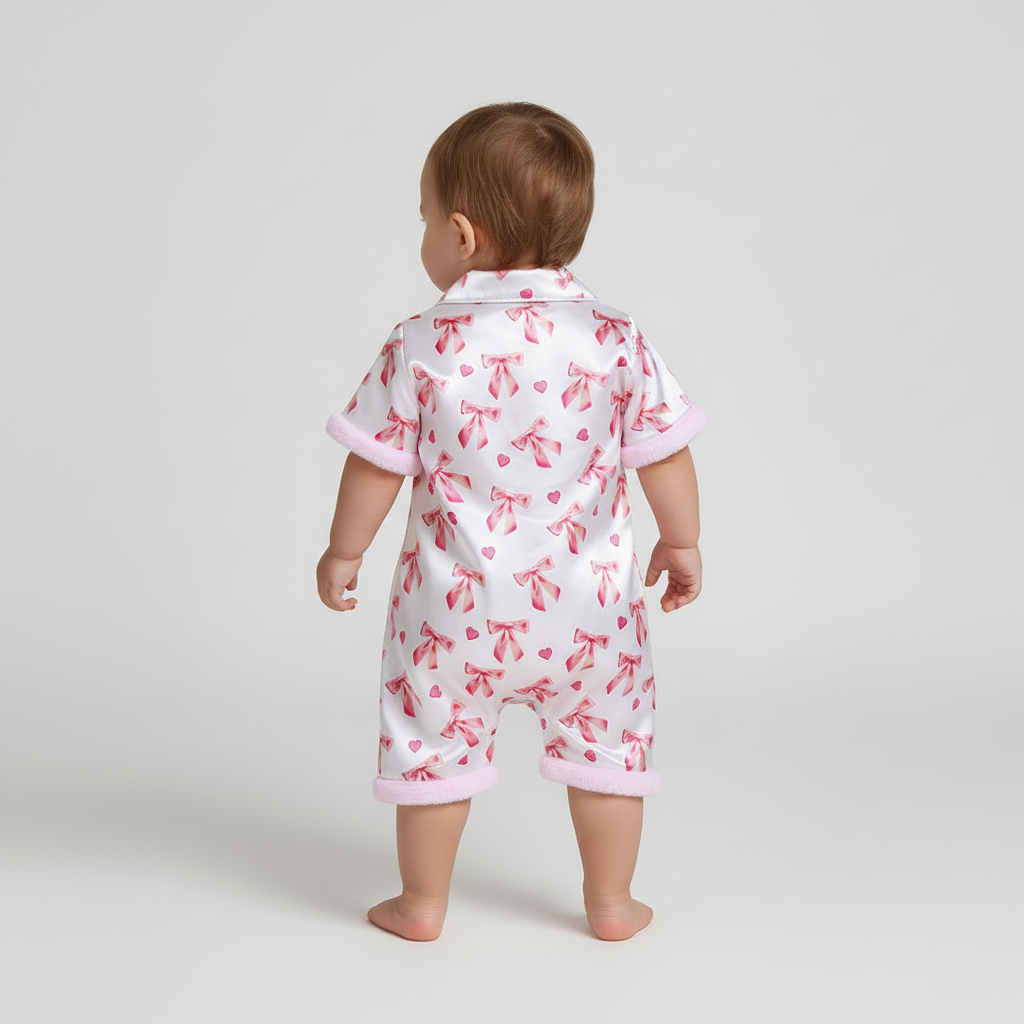 Pyjama Bébé Fête de Noël – Combinaison Douce à Motifs Festifs