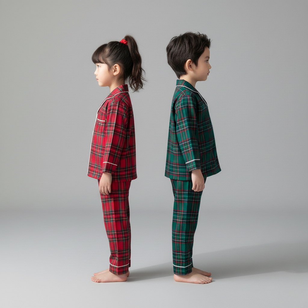 Pyjama Carreaux Enfant – Ensemble Classique Confortable