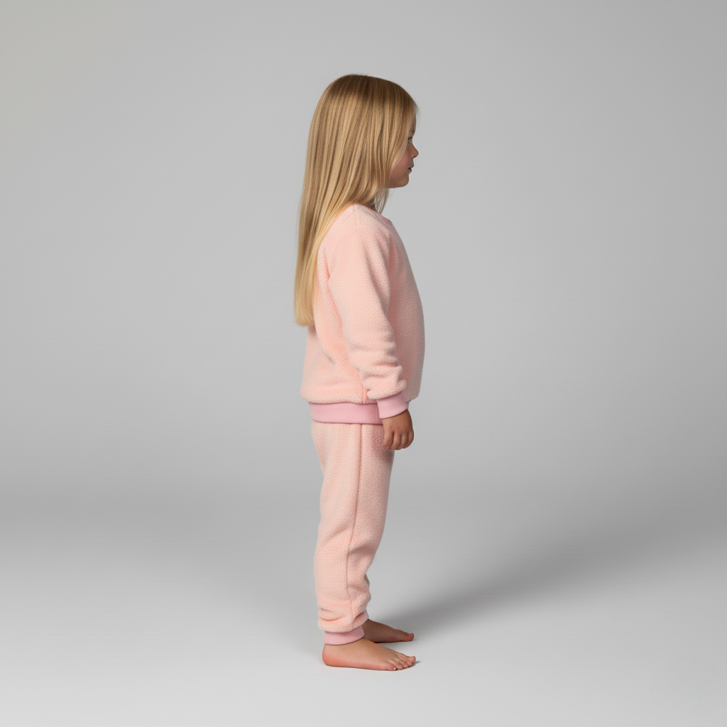 Pyjama Chat Enfant – Ensemble Polaire Doux et Chaud avec Motif Mignon