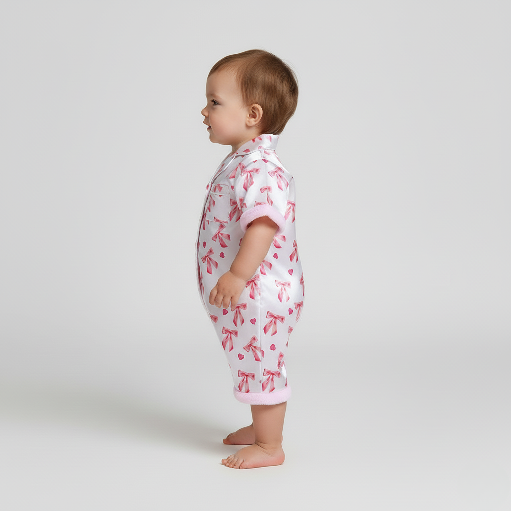Pyjama Bébé Fête de Noël – Combinaison Douce à Motifs Festifs