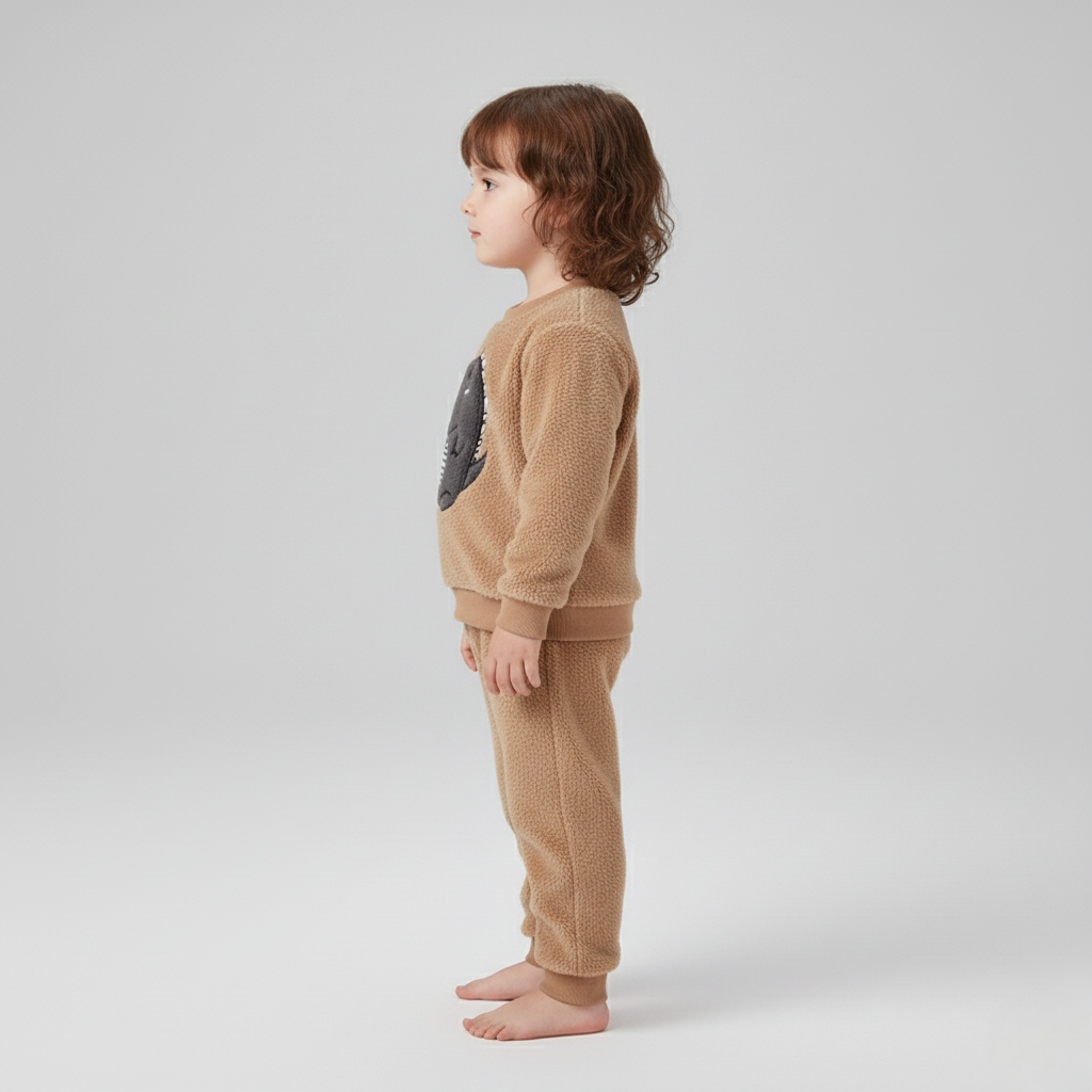 Pyjama Dinosaure Enfant – Ensemble Polaire Chaud avec Motif Rigolo