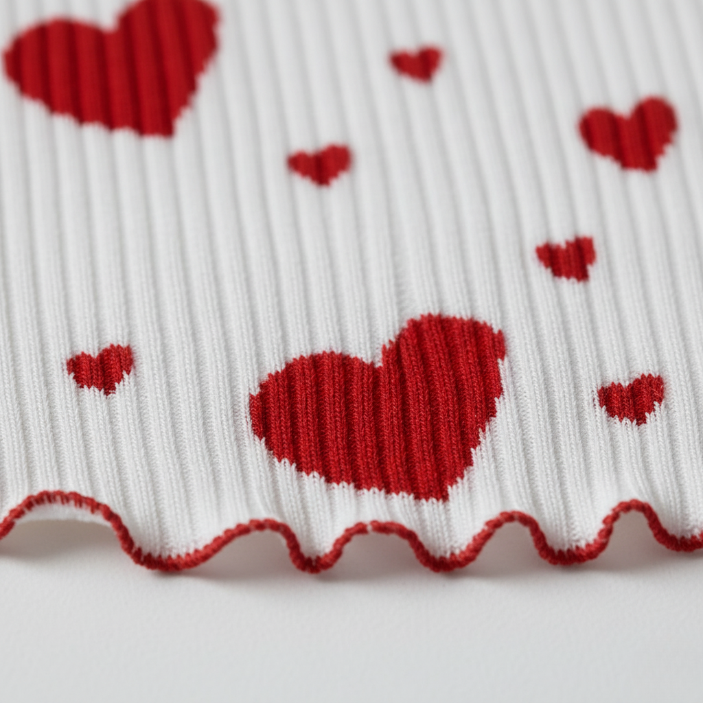 Ensemble Pyjama Femme Été – Short et Top Côtelé Imprimé Cœurs