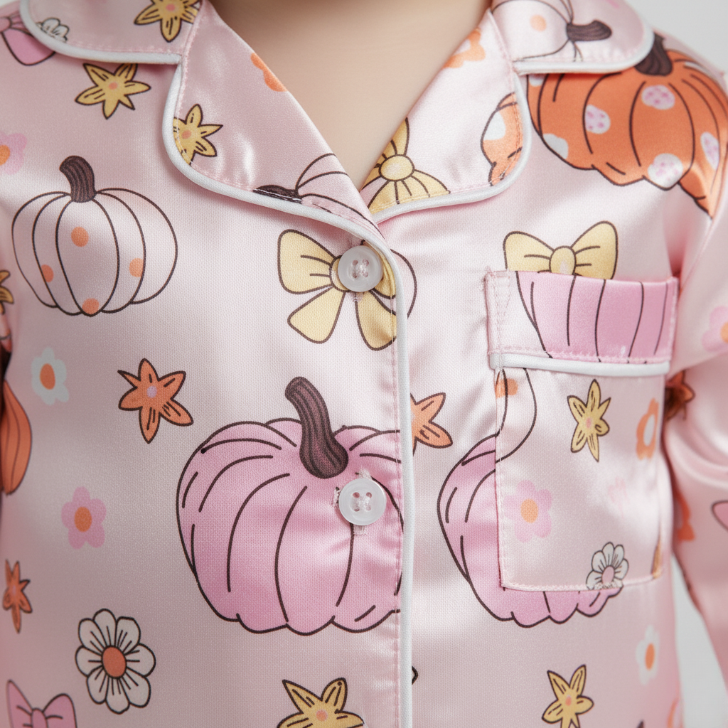 Pyjama Bébé Halloween – Ensemble Festif Citrouille avec Détails Doux