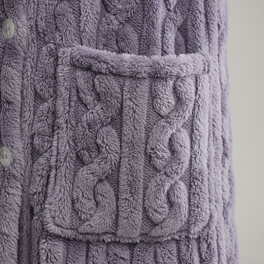 Pyjama Femme Chaud – Ensemble Long Pilou Pilou avec Capuche & Pantalon