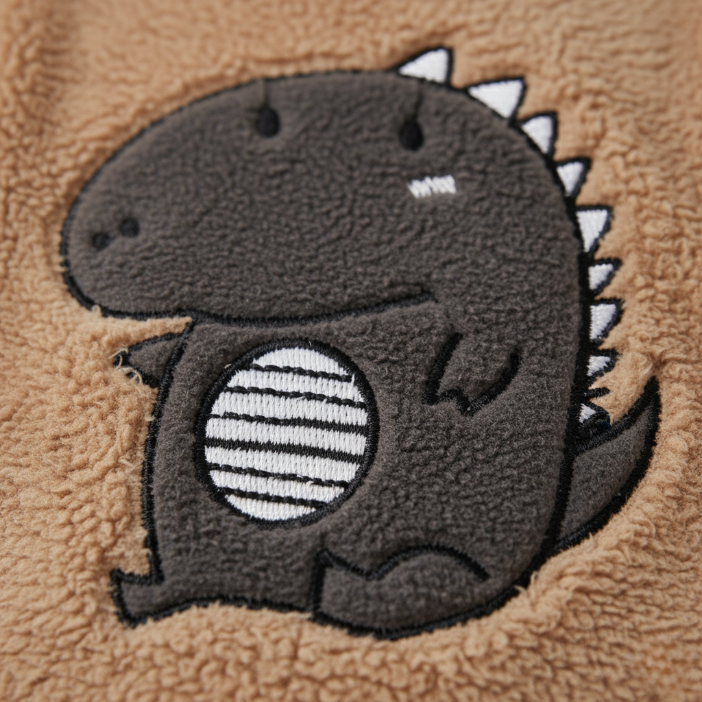 Pyjama Dinosaure Enfant – Ensemble Polaire Chaud avec Motif Rigolo