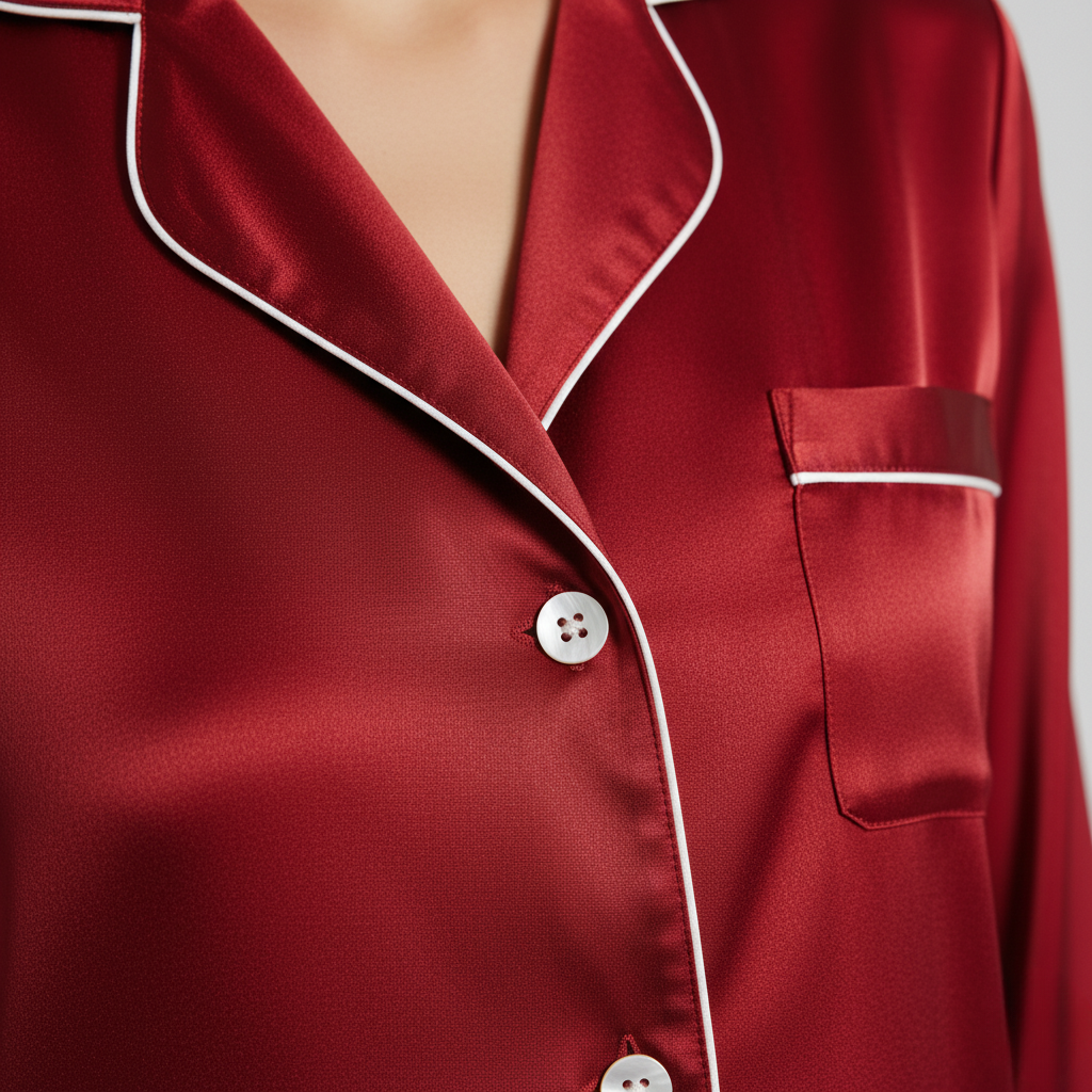 Pyjama Femme Soie – Ensemble Chic Chemise & Pantalon Long