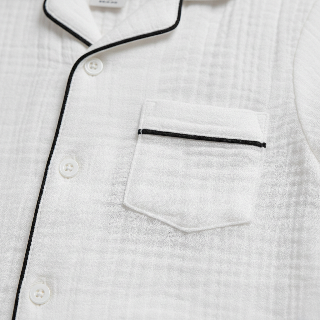 Pyjama Bébé Chic – Ensemble Élégant Coton Doux avec Boutons