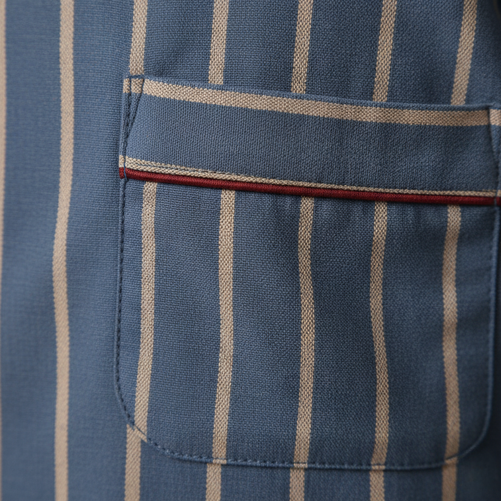 Pyjama Rayé Homme – Ensemble Élégant et Confortable