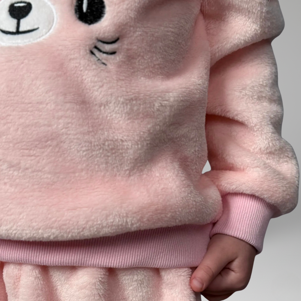 Pyjama Chat Enfant – Ensemble Polaire Doux et Chaud avec Motif Mignon
