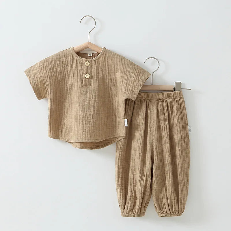 Pyjama Bébé Été – Ensemble Coton Léger Unisexe