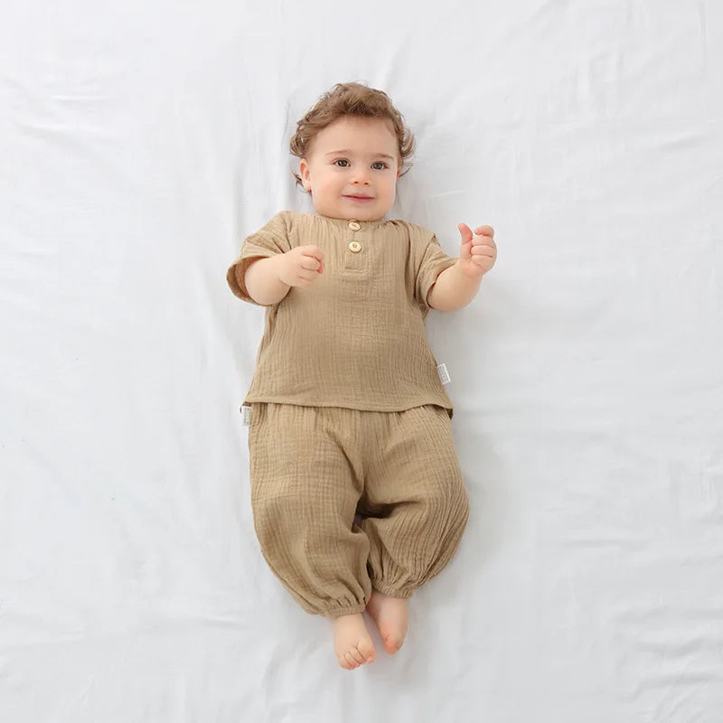 Pyjama Bébé Été – Ensemble Coton Léger Unisexe