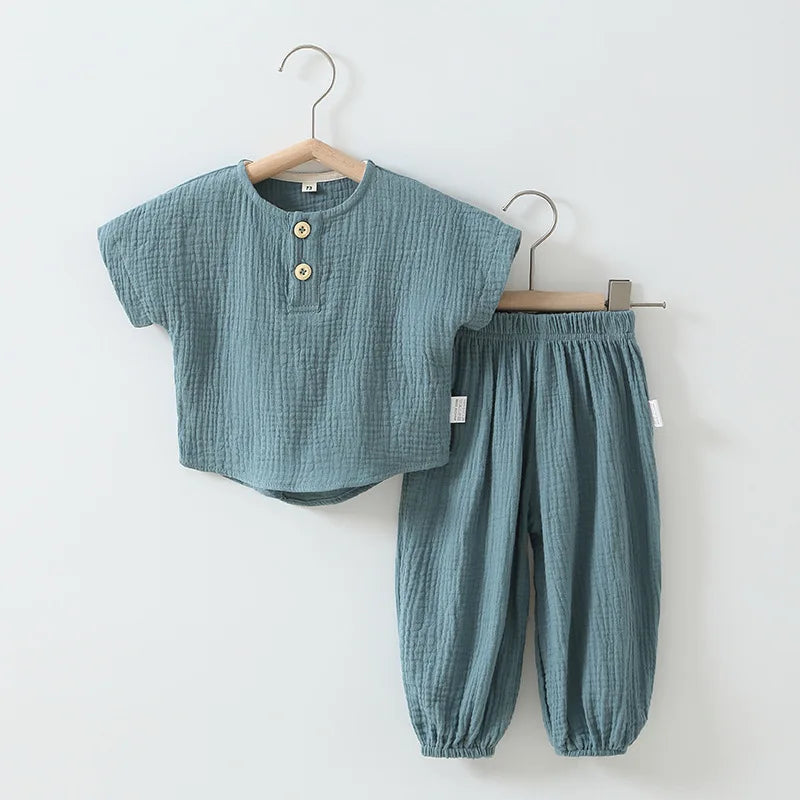 Pyjama Bébé Été – Ensemble Coton Léger Unisexe