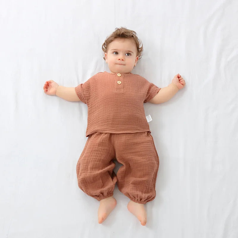 Pyjama Bébé Été – Ensemble Coton Léger Unisexe