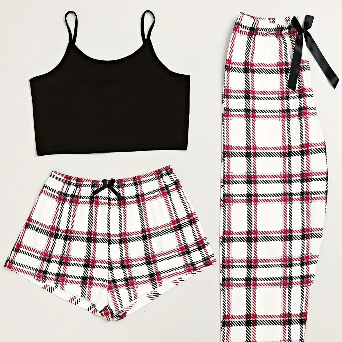 Pyjama Femme Hiver Polaire – Ensemble Chaud et Doux à Carreaux