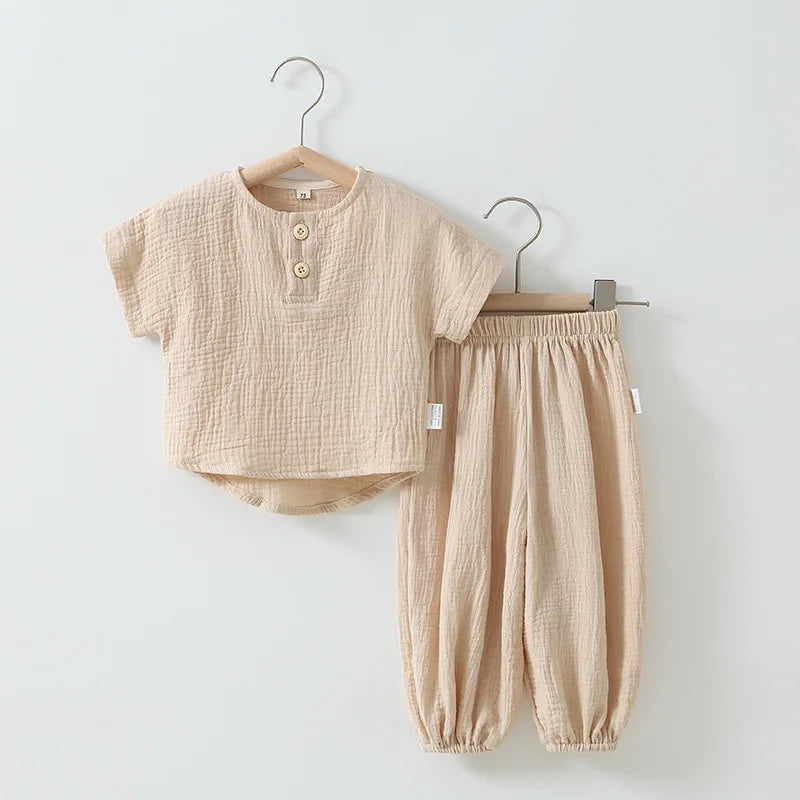 Pyjama Bébé Été – Ensemble Coton Léger Unisexe