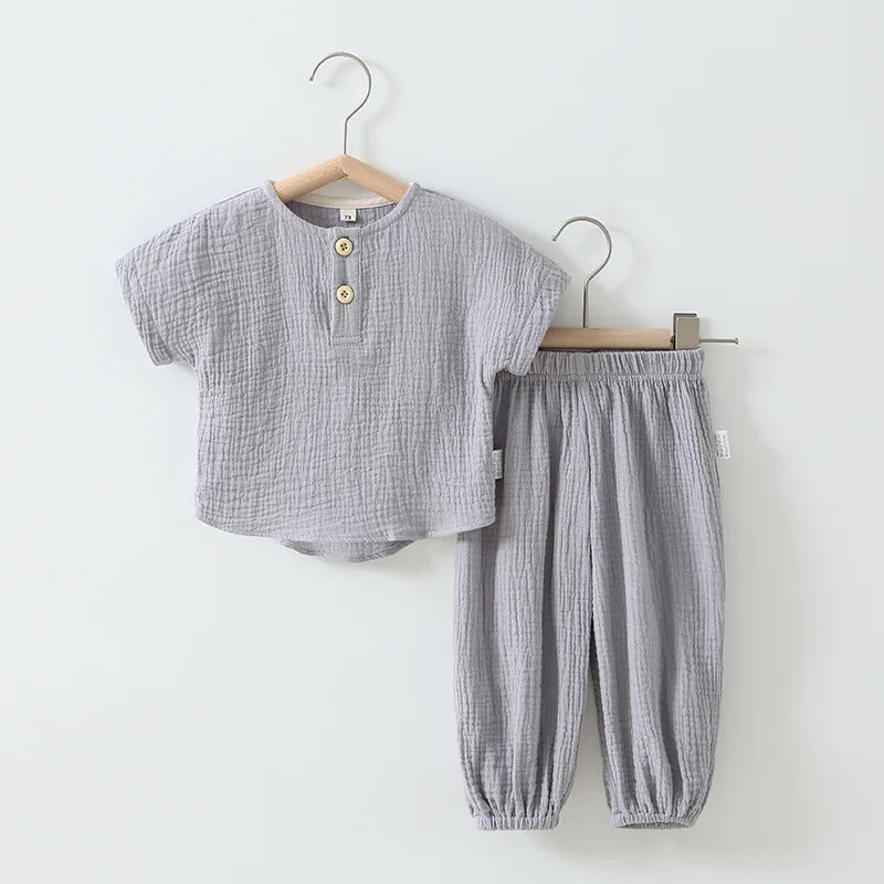 Pyjama Bébé Été – Ensemble Coton Léger Unisexe