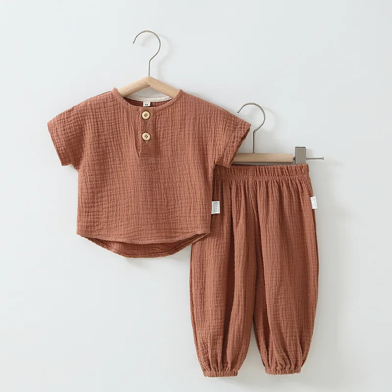 Pyjama Bébé Été – Ensemble Coton Léger Unisexe