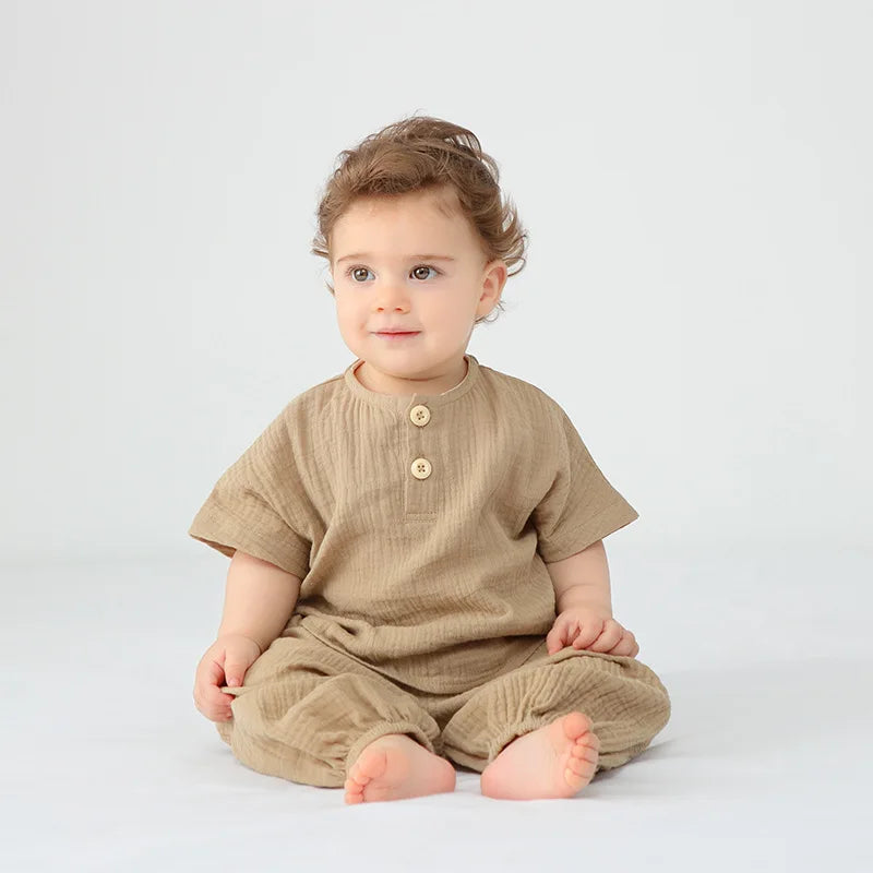 Pyjama Bébé Été – Ensemble Coton Léger Unisexe