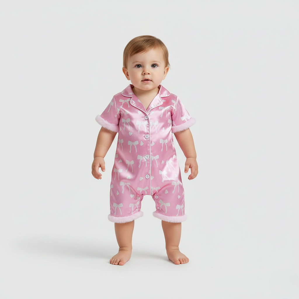 Pyjama Bébé Fête de Noël – Combinaison Douce à Motifs Festifs